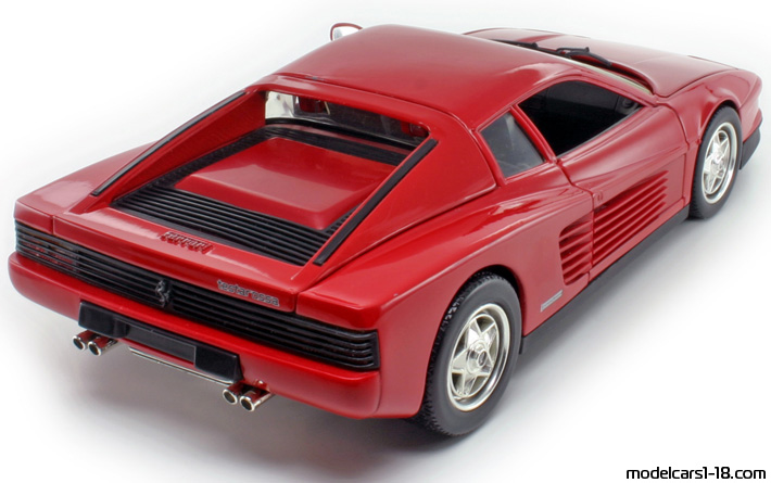 1984 - Ferrari Testarossa Hot Wheels 1/18 (Kрасный) Задняя правая сторона