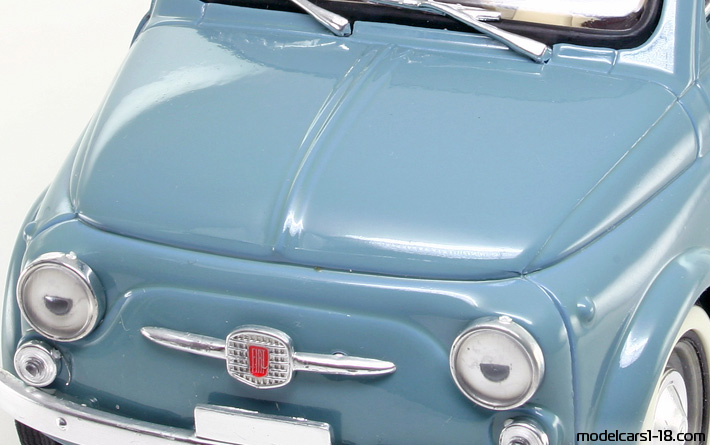 1957 - Fiat 500 Solido 1/16 (Фиолетовый) Багажник / Поднимающиеся фары