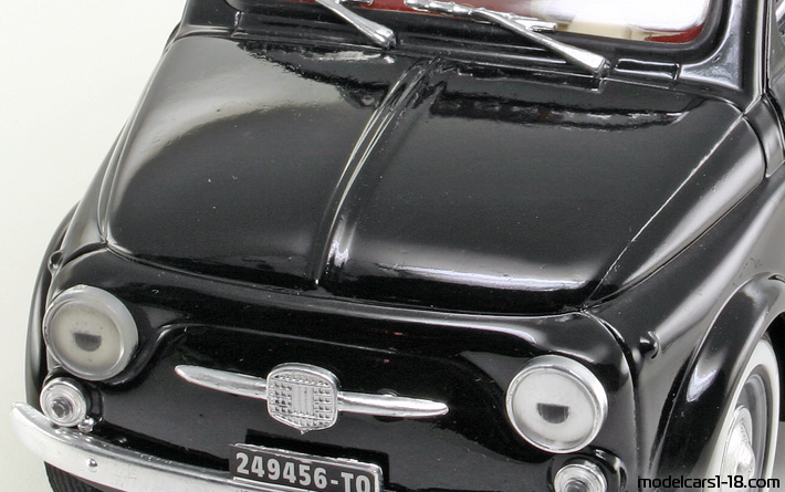 1957 - Fiat 500 Solido 1/16 (Коричневый) Багажник / Поднимающиеся фары