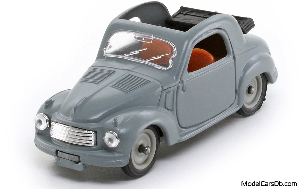 1949 - Fiat 500C Topolino Brumm 1/43 (Серый ) Передняя левая сторона