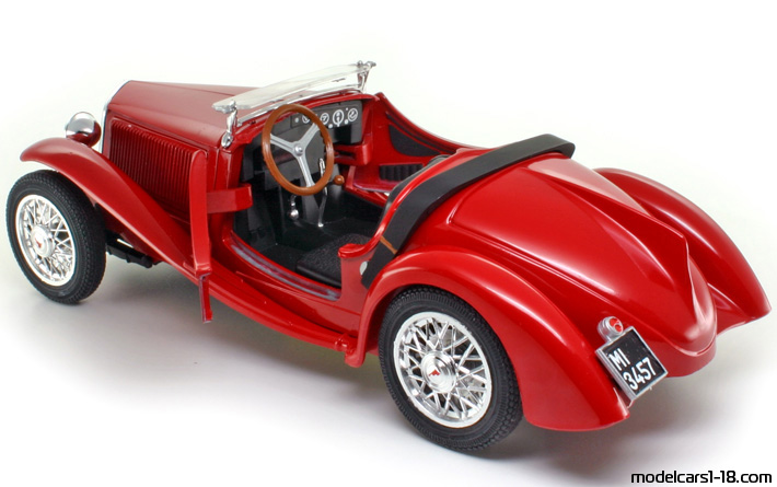 1934 - Fiat 508 Balilla Coppo d'Oro Polistil 1/14 (Kрасный) Открывающиеся части