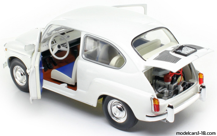 1960 - Fiat 600 D Revell 1/18 (Белый) Открывающиеся части