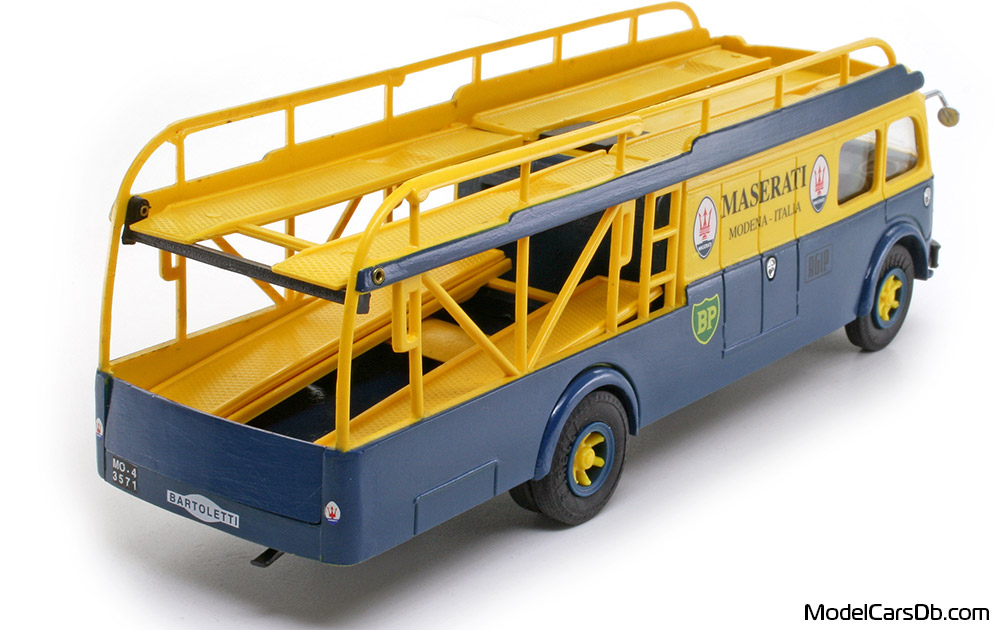 1957 - Fiat 642 RN2 Bartoletti Old Cars 1/43 (Синий / Жёлтый) Задняя правая сторона