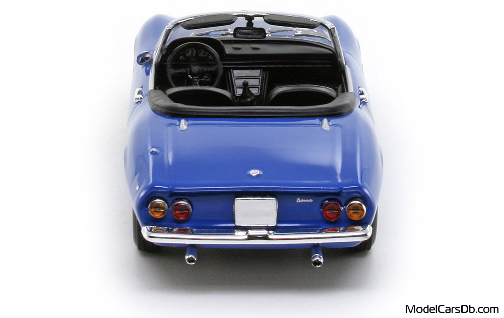 1966 - Fiat Dino Spider Minichamps 1/43 (Синий) Сзади