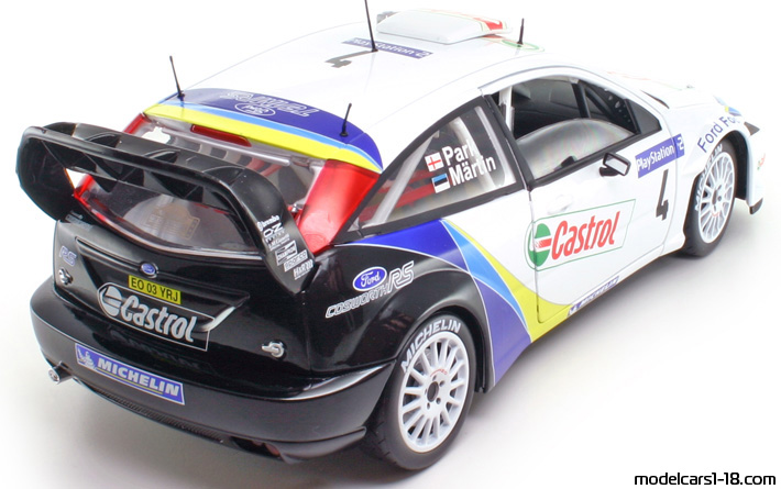 2003 - Ford Focus WRC Solido 1/18 (Белый / Синий) Задняя правая сторона