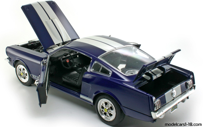 1966 - Ford Mustang Shelby GT350 Jouef Evolution 1/18 (Синий / Белый) Открывающиеся части