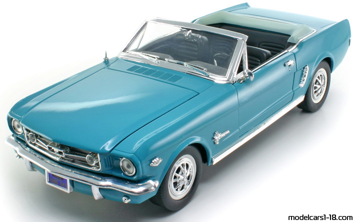 1965 - Ford Mustang Mira 1/18 (White) Передняя левая сторона