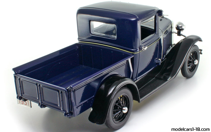 1931 - Ford Pickup (Model A) Signature Models 1/18 (Синий / Чёрный) Задняя правая сторона