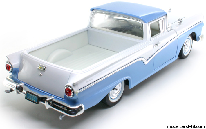 1957 - Ford Ranchero Road Signature 1/18 (Белый / Синий) Задняя правая сторона