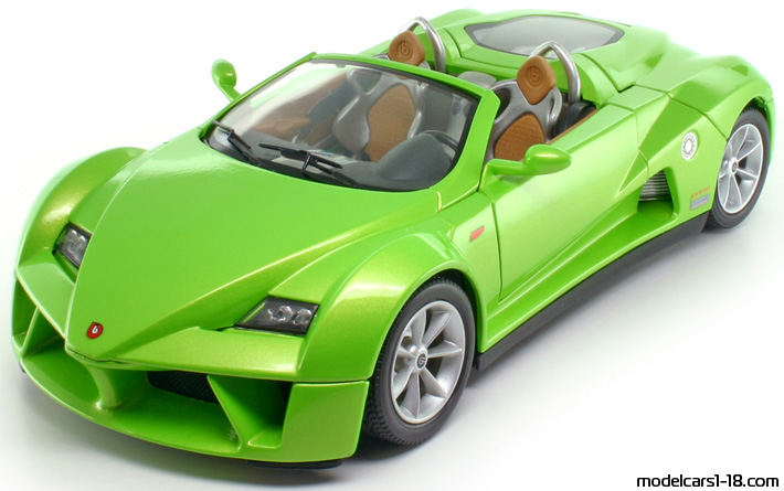 2002 - Italdesign Prima Giugiaro Concept Bburago 1/18 (Зелёный) Передняя левая сторона
