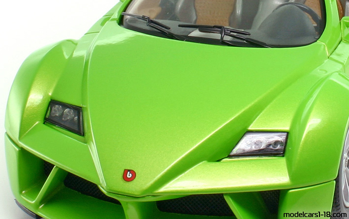 2002 - Italdesign Prima Giugiaro Concept Bburago 1/18 (Зелёный) Багажник / Поднимающиеся фары