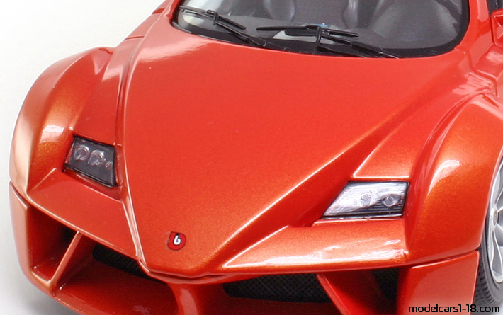2002 - Italdesign Prima Giugiaro Concept Bburago 1/18 (Kрасный) Багажник / Поднимающиеся фары