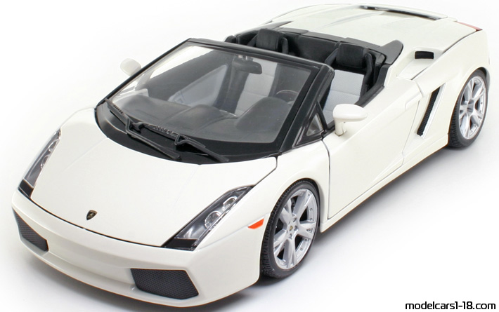 2006 - Lamborghini Gallardo Spyder Maisto 1/18 (White) Передняя левая сторона