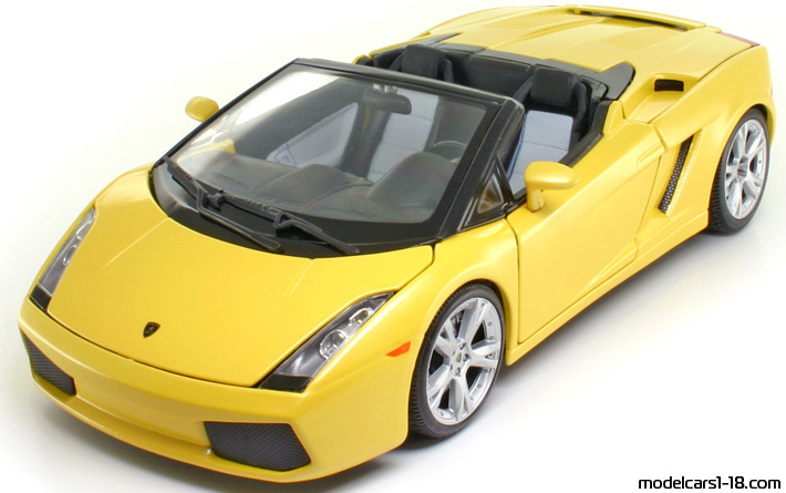 2006 - Lamborghini Gallardo Spyder Maisto 1/18 (Жёлтый) Передняя левая сторона