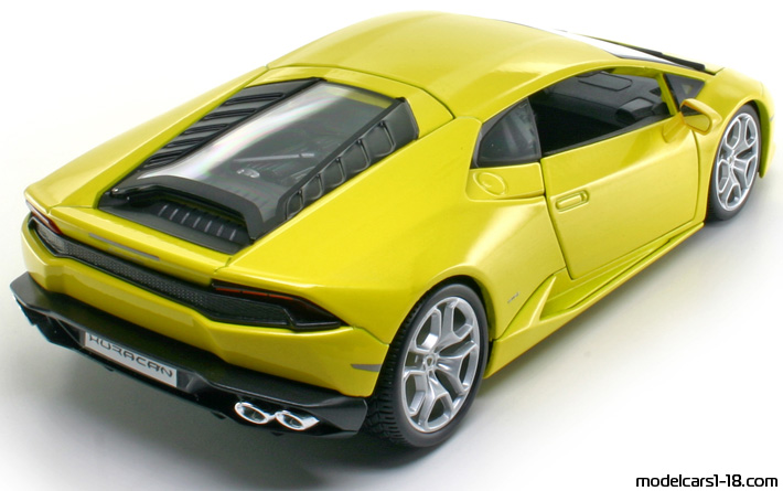 2014 - Lamborghini Huracan LP610-4 Bburago 1/18 (Жёлтый) Задняя правая сторона