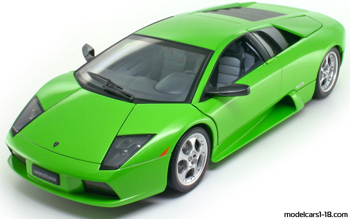 2001 - Lamborghini Murcielago AutoArt 1/18 (Зелёный) Передняя левая сторона