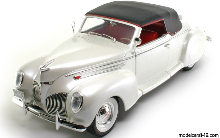 1939 - Lincoln Zephyr Signature Models 1/18 (Белый) Передняя левая сторона