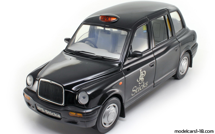 1998 - London Taxi TX1 Sun Star 1/18 (Black) Передняя левая сторона