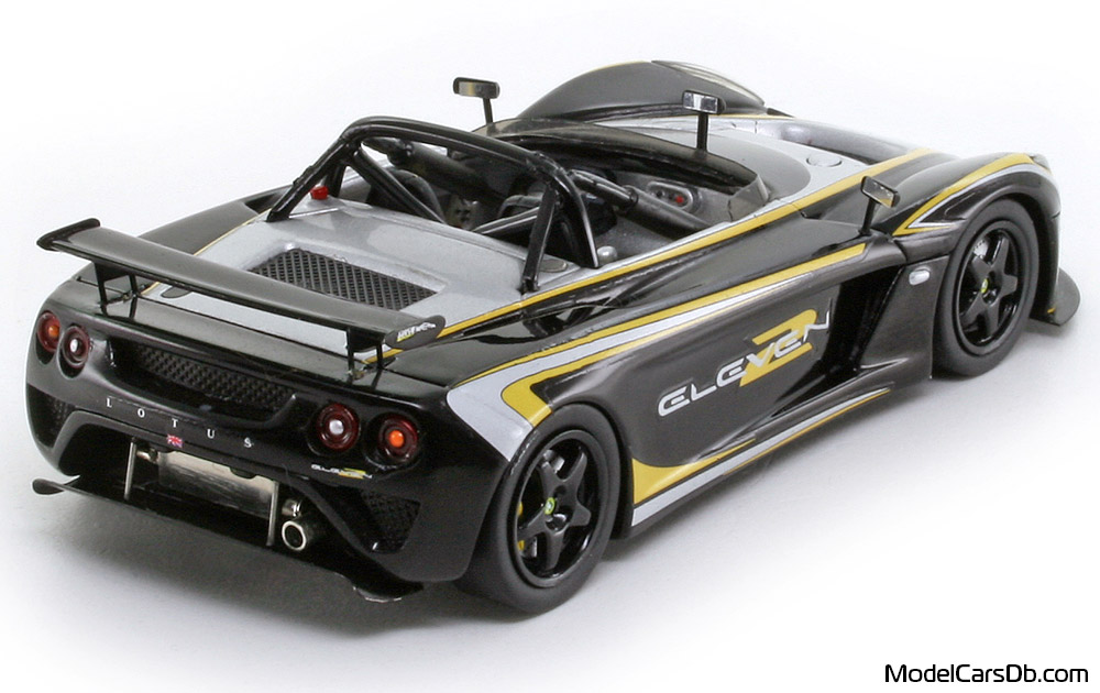 2007 - Lotus 2-Eleven Spark 1/43 (Чёрный / Серебристый) Задняя правая сторона