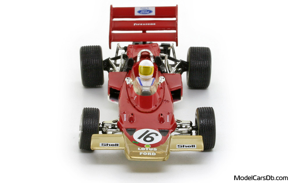 1970 - Lotus 72C Quartzo 1/43 (Kрасный / Золотой ) Спереди