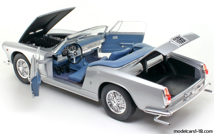 1959 - Maserati 3500 GT Vignale Ricko 1/18 (Серебристый) Открывающиеся части