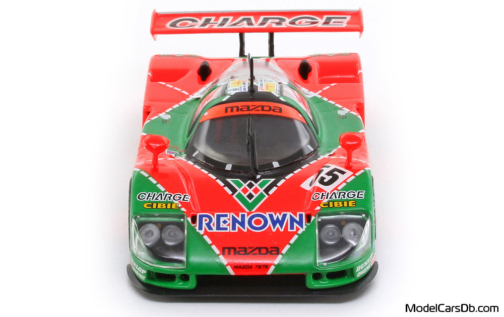 1991 - Mazda 787B Minichamps 1/43 (Kрасный / Зелёный) Спереди