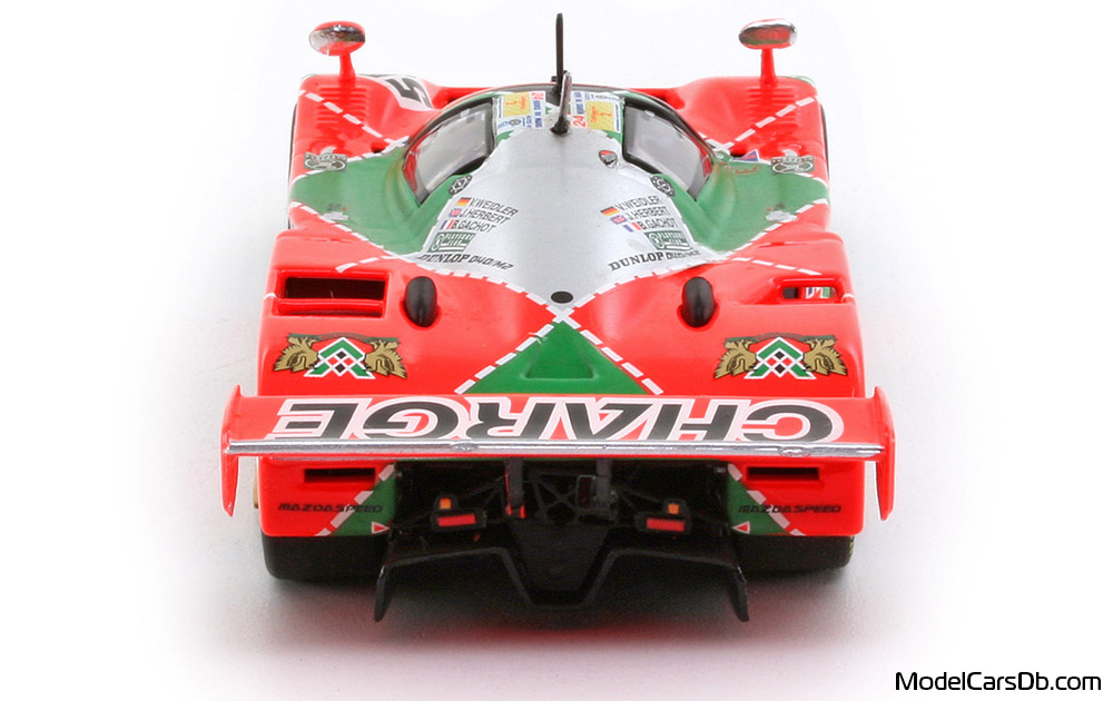 1991 - Mazda 787B Minichamps 1/43 (Kрасный / Зелёный) Сзади