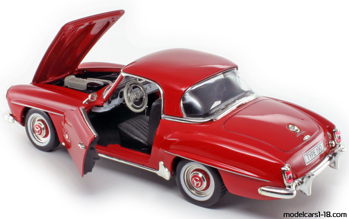 1955 - Mercedes 190 SL (R121) ERTL 1/18 (Kрасный) Открывающиеся части