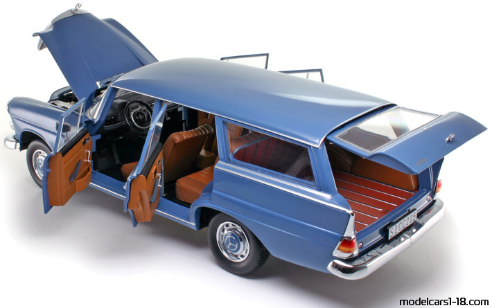 1961 - Mercedes 200 Universal (W110) Norev 1/18 (Синий) Открывающиеся части