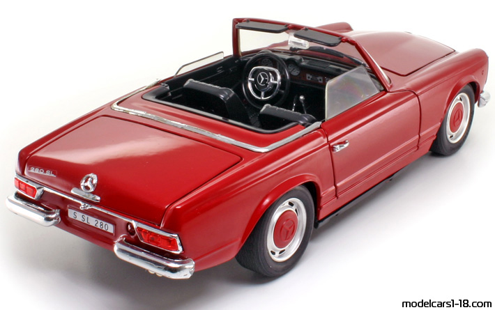1963 - Mercedes 280 SL (W113) Techno Giodi 1/18 (Kрасный) Задняя правая сторона
