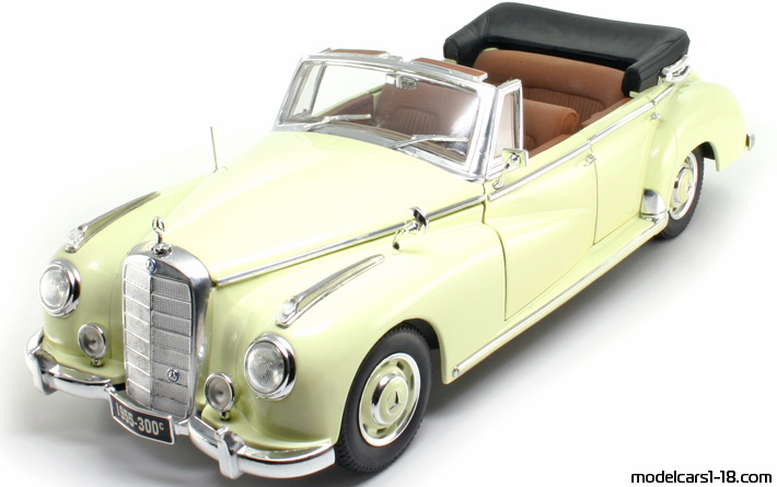 1955 - Mercedes 300 C (W186) Ricko 1/18 (White) Передняя левая сторона