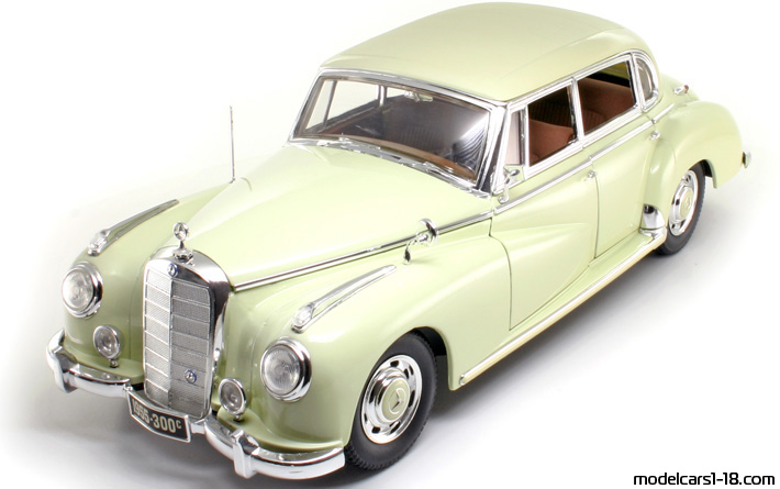 1955 - Mercedes 300 (W186) Ricko 1/18 (White) Передняя левая сторона