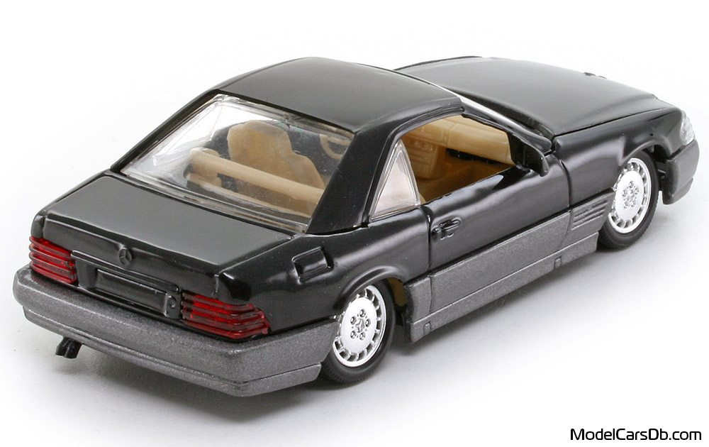 1989 - Mercedes 500 SL (R129) Solido 1/43 (Чёрный / Серый ) Задняя правая сторона