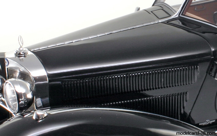 1938 - Mercedes 540 K Autobahn-Kurier (W24) BoS Models 1/18 (Чёрный) Двигатель