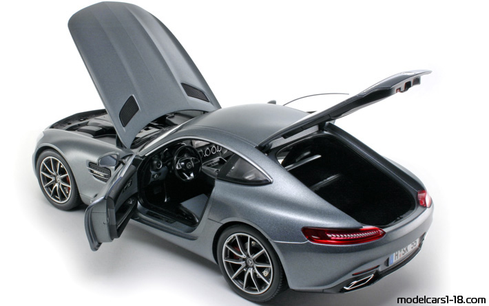2014 - Mercedes AMG GT-S (C190) Norev 1/18 (Серый ) Открывающиеся части