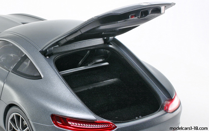 2014 - Mercedes AMG GT-S (C190) Norev 1/18 (Серый ) Багажник / Поднимающиеся фары