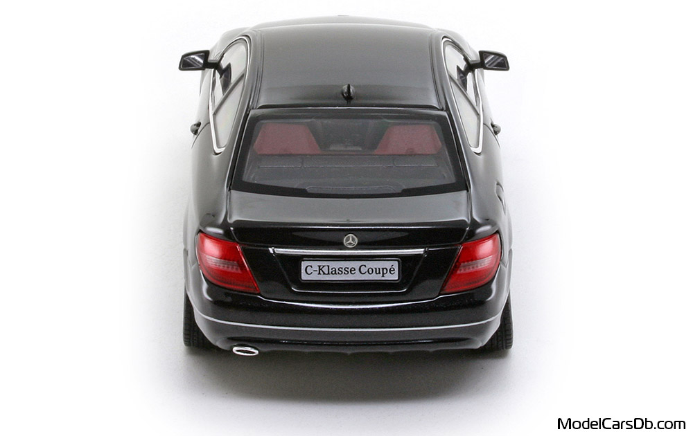 2011 - Mercedes C 350 Coupe (C204) Norev 1/43 (Чёрный) Сзади
