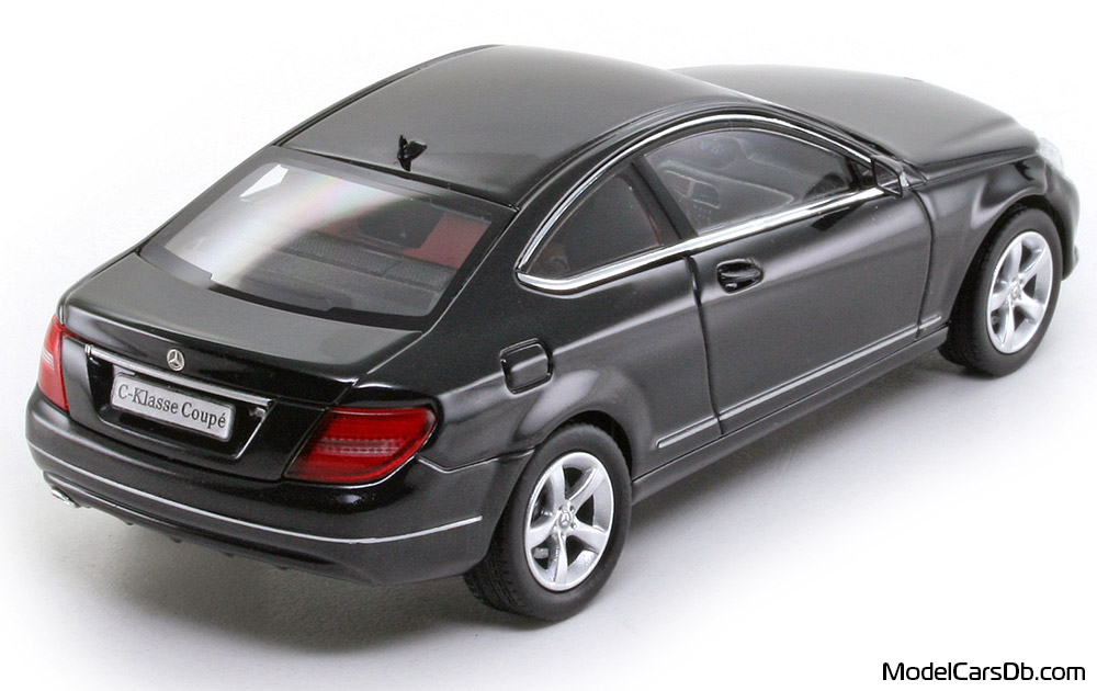 2011 - Mercedes C 350 Coupe (C204) Norev 1/43 (Чёрный) Задняя правая сторона
