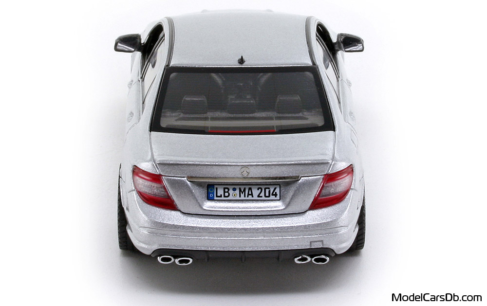 2008 - Mercedes C 63 AMG (W204) Schuco 1/43 (Серебристый) Сзади