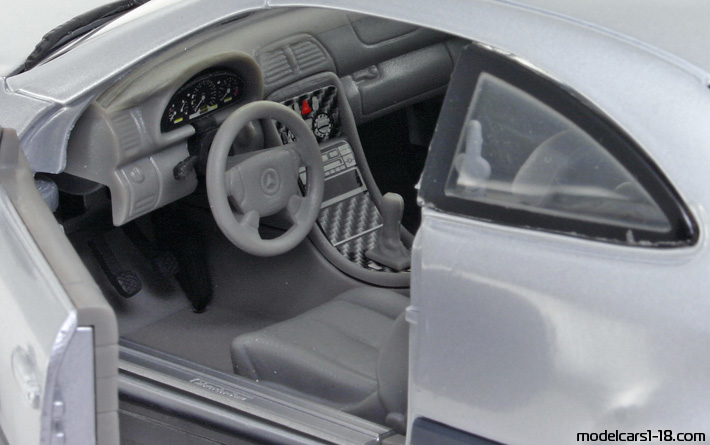 1997 - Mercedes CLK 230 (C208) Anson 1/18 (Серебристый) Интерьер панель приборов