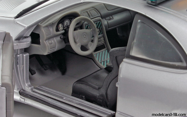 1997 - Mercedes CLK 55 AMG (C208) Safety Car Anson 1/18 (Серебристый) Интерьер панель приборов