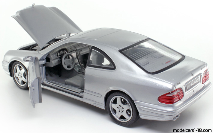 1997 - Mercedes CLK 55 AMG (C208) Anson 1/18 (Серебристый) Открывающиеся части