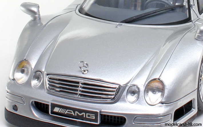 1998 - Mercedes CLK GTR Maisto 1/18 (Серебристый) Багажник / Поднимающиеся фары