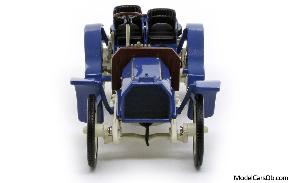 1902 - Mercedes Simplex 40 HP DeAgostini 1/43 (Синий / Белый) Спереди