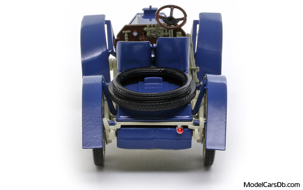 1902 - Mercedes Simplex 40 HP DeAgostini 1/43 (Синий / Белый) Сзади