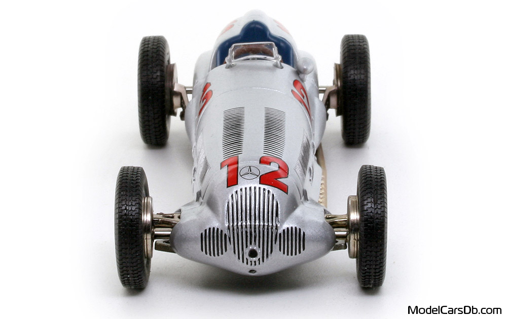 1937 - Mercedes W125 DeAgostini 1/43 (Серебристый) Спереди