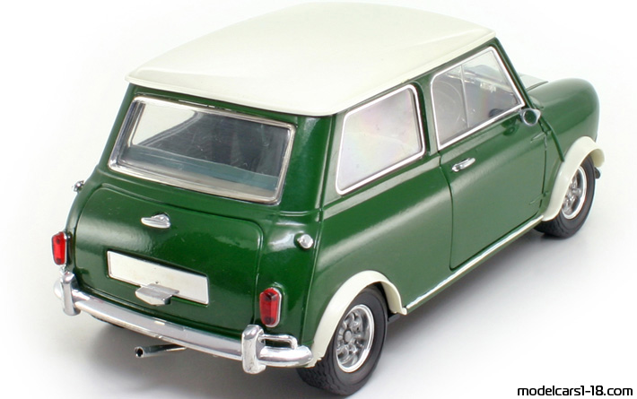 1964 - Morris Mini Cooper 1275S Majorette 1/16 (Зелёный / Белый) Задняя правая сторона