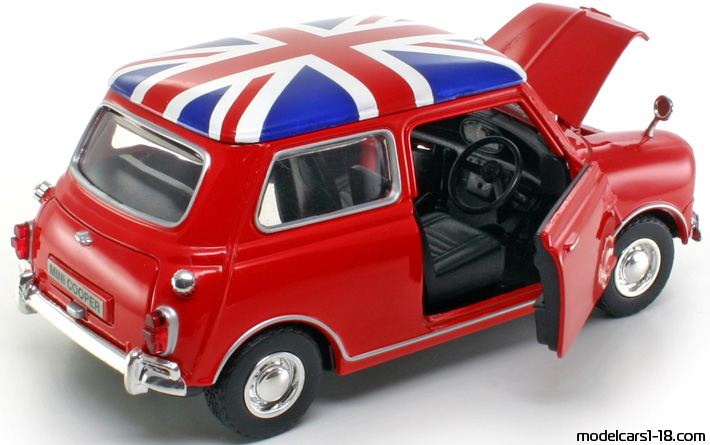 1959 - Morris Mini Cooper Motor Max 1/18 (Kрасный / Синий) Открывающиеся части