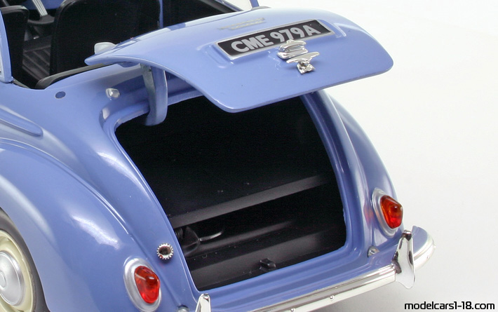 1959 - Morris Minor 1000 Tourer Minichamps 1/18 (Фиолетовый) Багажник / Поднимающиеся фары