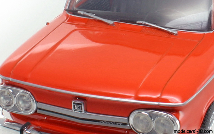 1968 - NSU TT Revell 1/18 (Kрасный) Багажник / Поднимающиеся фары